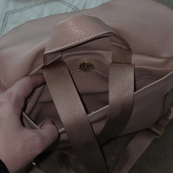 Fawn Design Mini Backpack Diaper Bag & Cosmetic Case- Warm Blush Pink - Picture 11 of 15